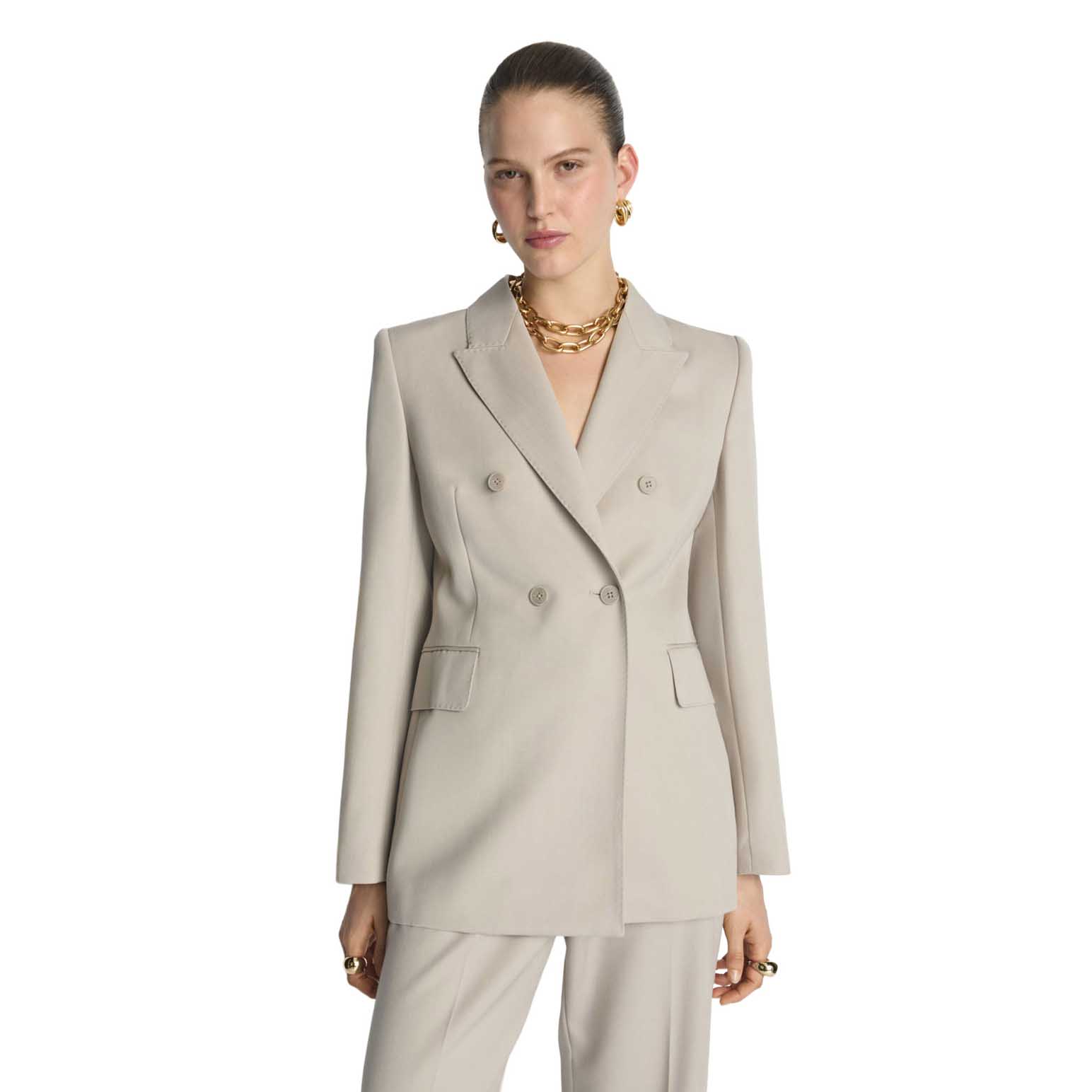 Veronika Maine Wool Double Breasted Blazer